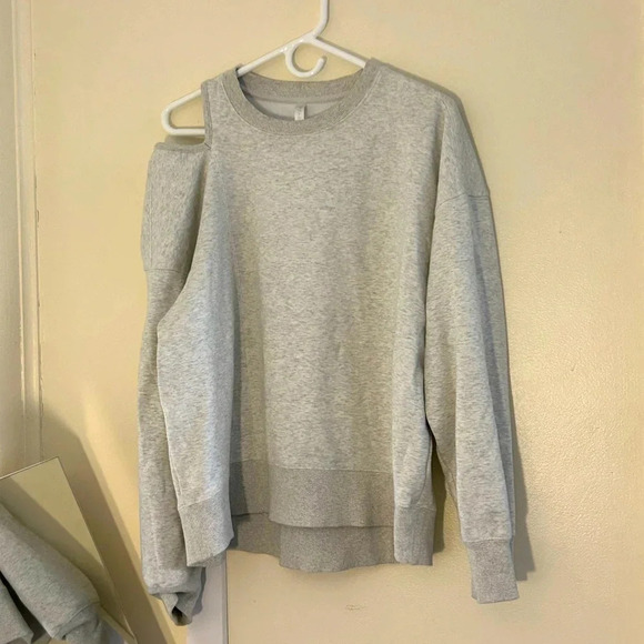 Fabletics Pullover Sweatshirt one shoulder cut out cozy! - Picture 1 of 4
